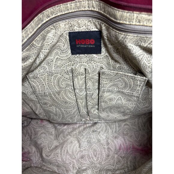 HOBO International Red Leather Dual Strap Zip Shoulder Tote Bag - Picture 12 of 12